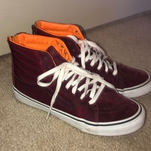 Maroon Vans High Tops